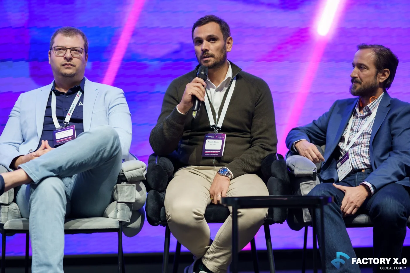 Mădălin Staniu of Black Bullet speaking on the cybersecurity panel at FACTORY 4.0 Conference 2026